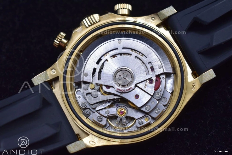 Best 759 Daytona 116518 Black Oysterflex 1:1 Dial Breathable SA Rubber Strap on Edition Clean 1202